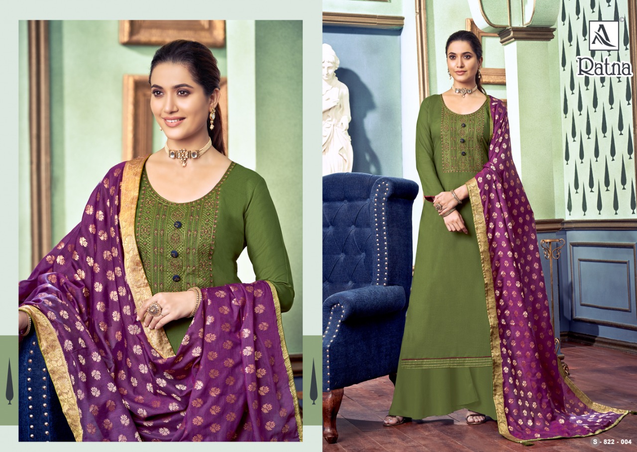 Alok Ratna  Embroidery Diamond Salwar Suit Catalog