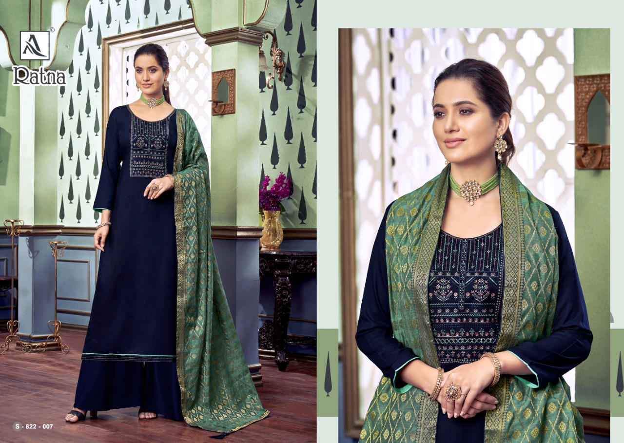 Alok Ratna  Embroidery Diamond Salwar Suit Catalog