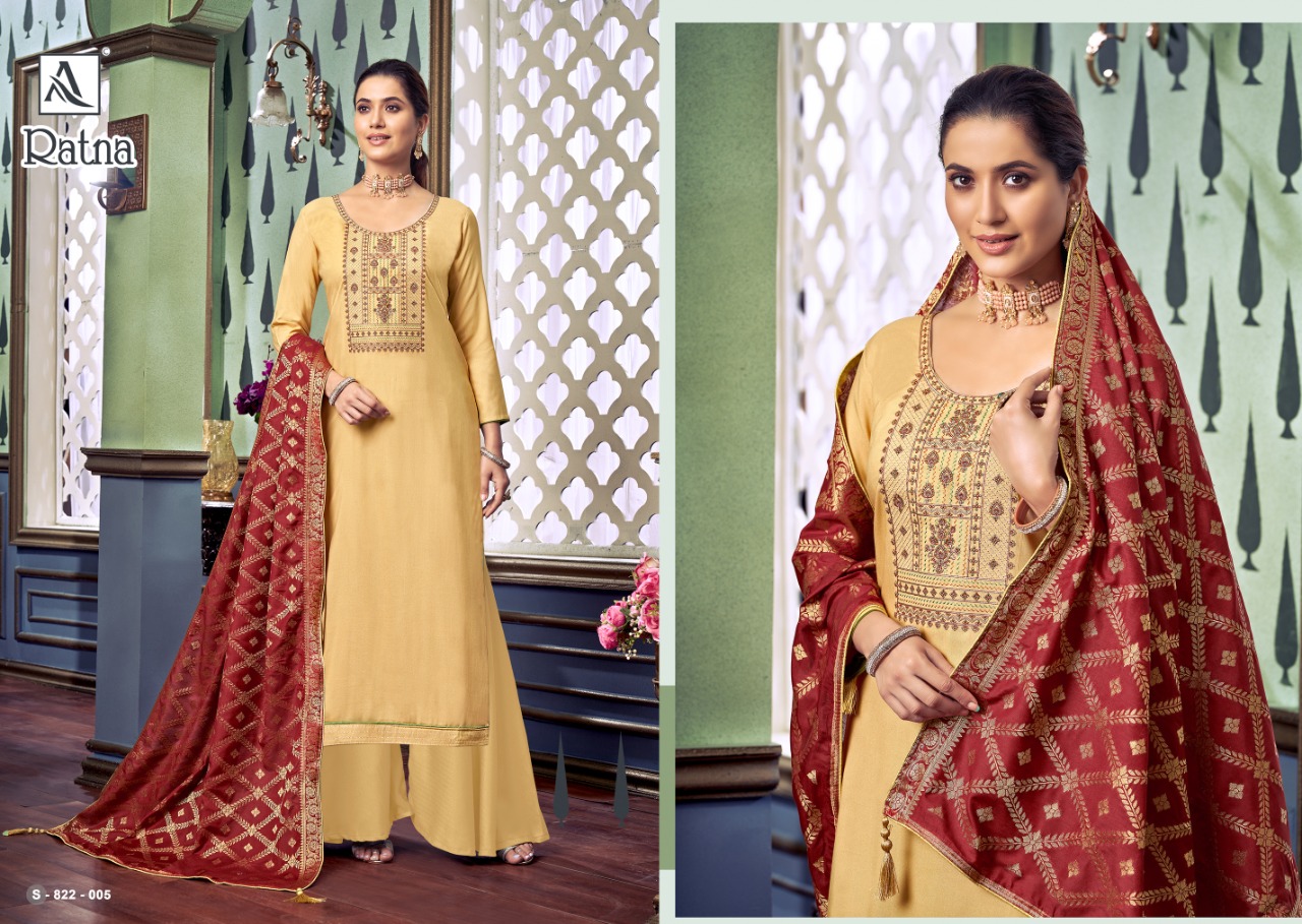 Alok Ratna  Embroidery Diamond Salwar Suit Catalog