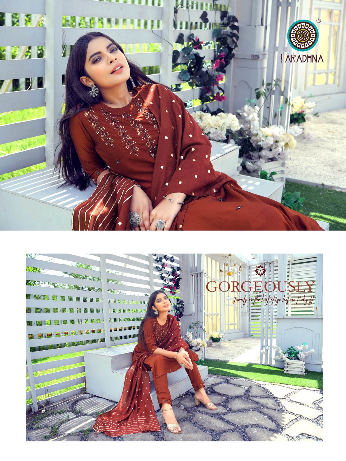 Aradhna Hand Work  Vol 2 Cotton Silk Festive Wear Ready Made Collection