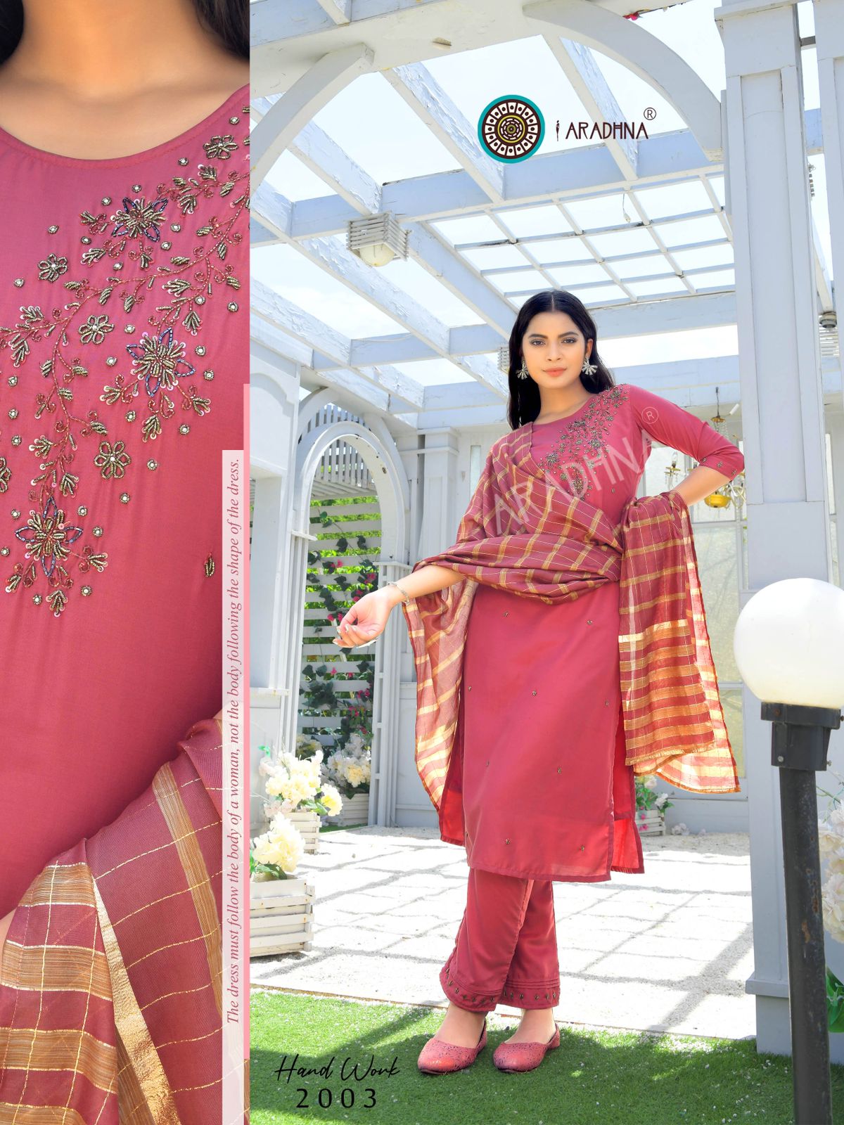 Aradhna Hand Work  Vol 2 Cotton Silk Festive Wear Ready Made Collection