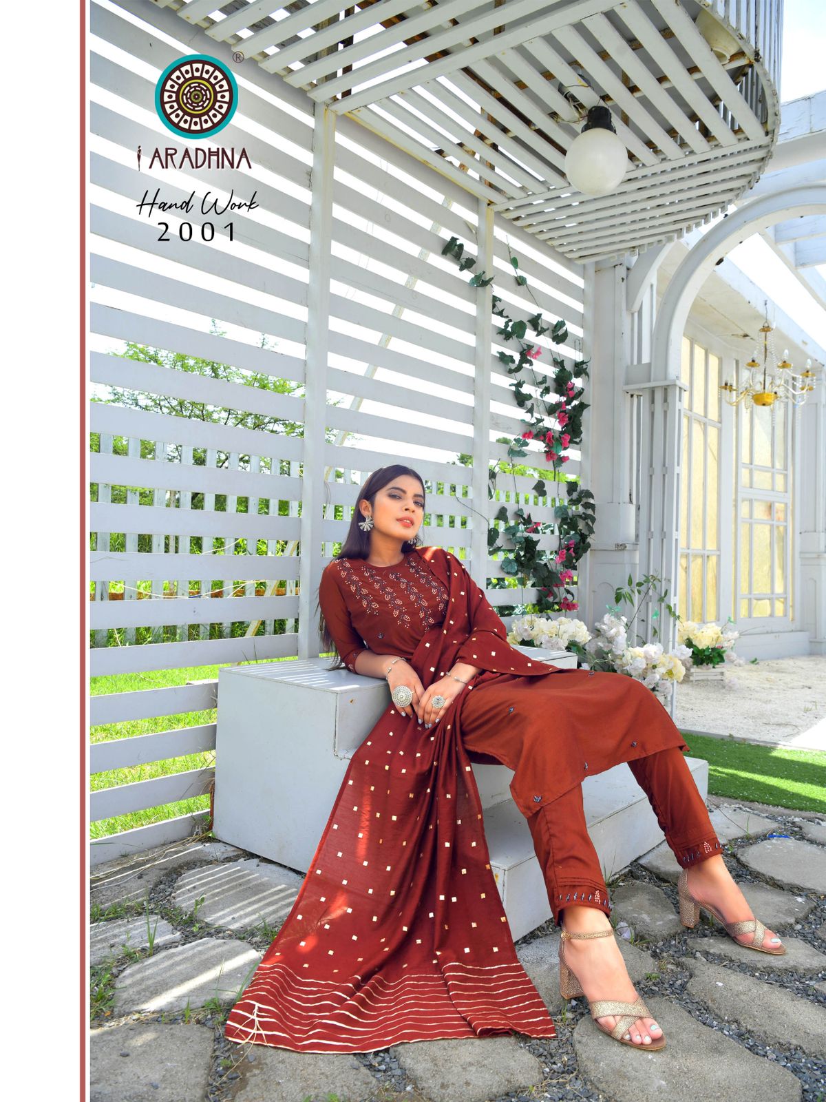 Aradhna Hand Work  Vol 2 Cotton Silk Festive Wear Ready Made Collection