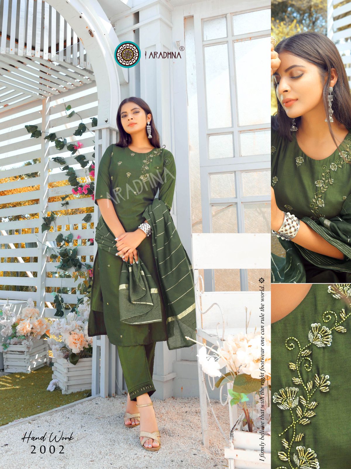 Aradhna Hand Work  Vol 2 Cotton Silk Festive Wear Ready Made Collection
