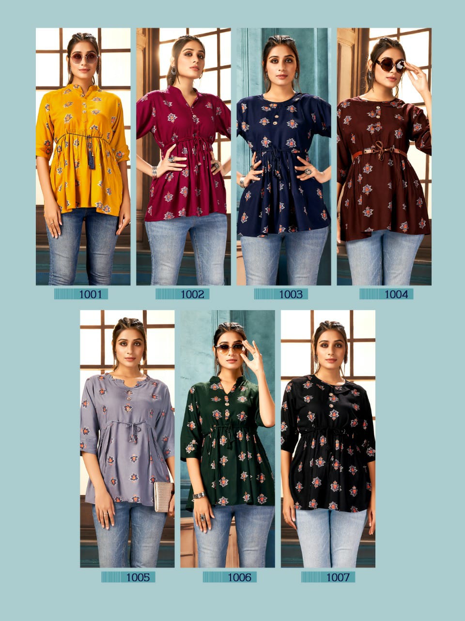 Art Riddh's Pigment Rayon Designer Western Top Catalog