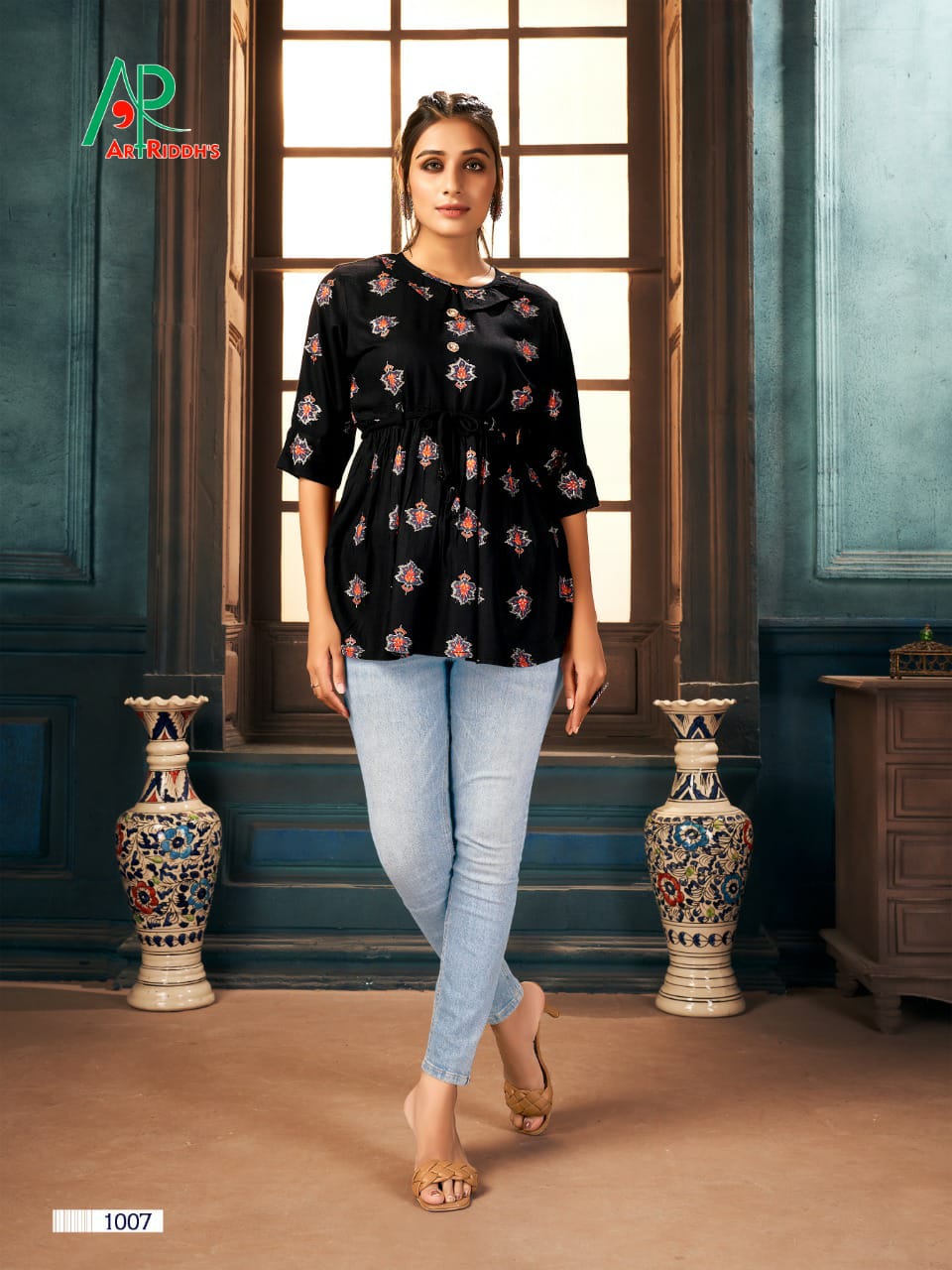 Art Riddh's Pigment Rayon Designer Western Top Catalog