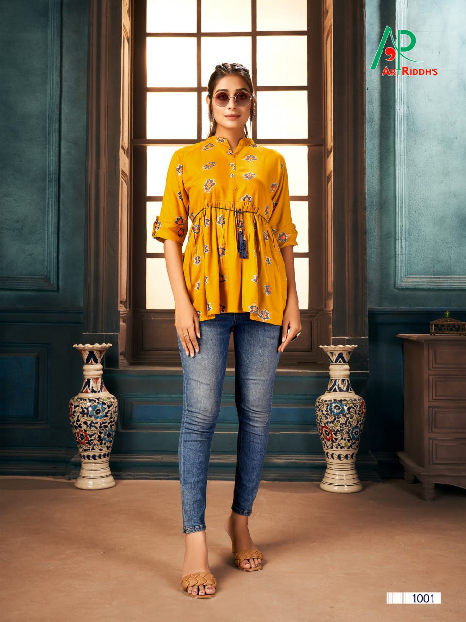 Art Riddh's Pigment Rayon Designer Western Top Catalog