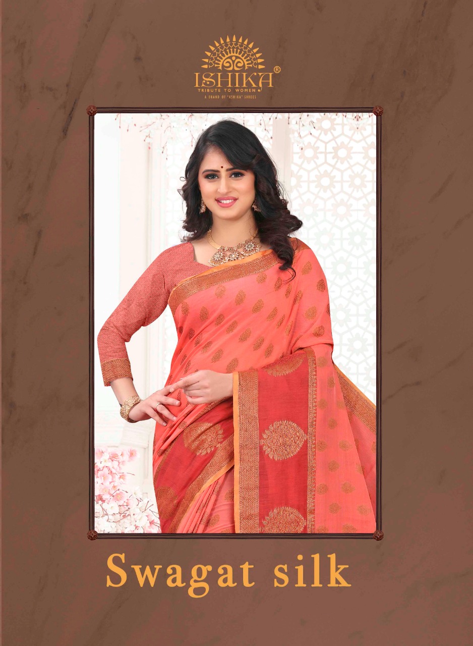 Ashika Swagat Silk  Festive Wear Silk Sarees Catalog