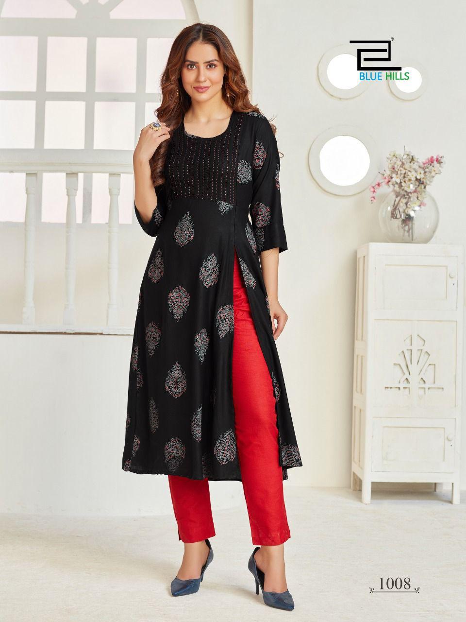Blue Hills First Date Vol 3 Designer Long Printed Kurti Catalog