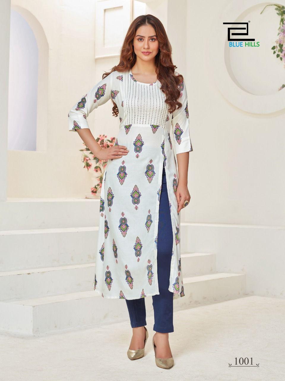Blue Hills First Date Vol 3 Designer Long Printed Kurti Catalog