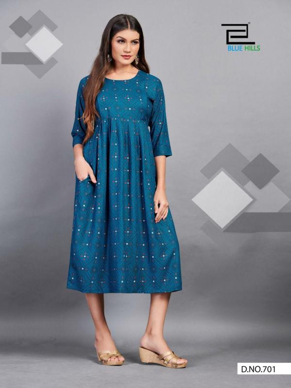 Blue Hills Good News Vol 8 Designer Rayon Bandhani Printed Feeding Kurti Catalog