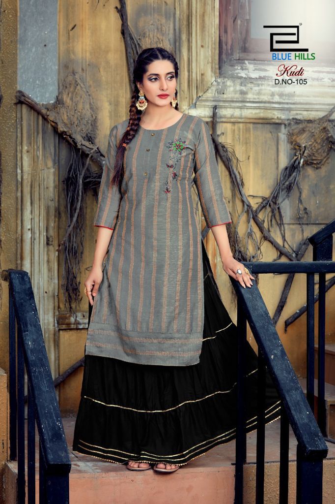 Blue Hills Kudi Vol  1 Designer Printed Kurti With Skirt Catalog