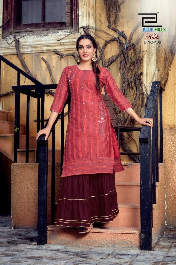 Blue Hills Kudi Vol  1 Designer Printed Kurti With Skirt Catalog
