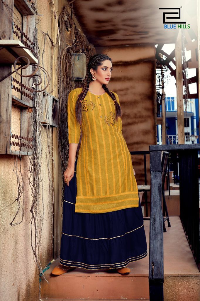 Blue Hills Kudi Vol  1 Designer Printed Kurti With Skirt Catalog