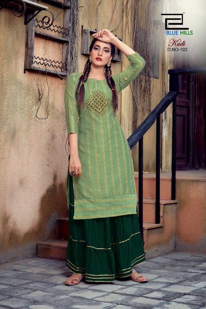Blue Hills Kudi Vol  1 Designer Printed Kurti With Skirt Catalog