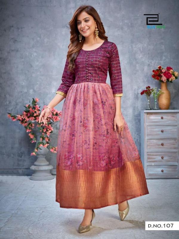 Blue Hills Style  Vol  4  Designer Orgenza Ethnic Wear Kurti Catalog