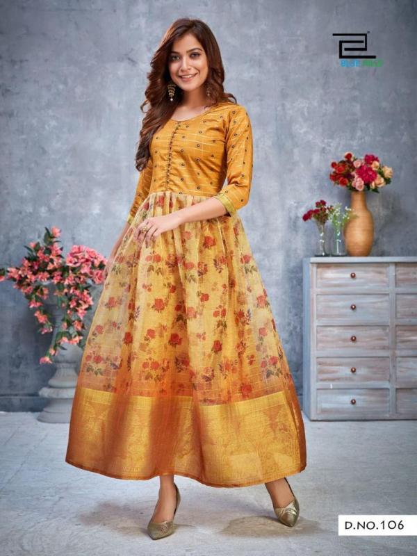Blue Hills Style  Vol  4  Designer Orgenza Ethnic Wear Kurti Catalog