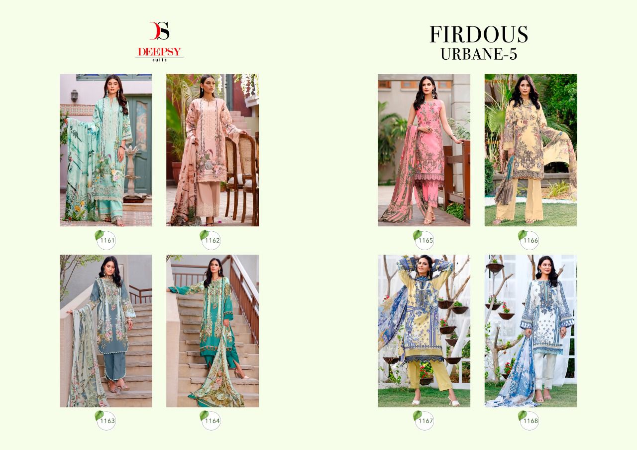 Deepsy Firdouse Urbane  Vol  5 Embroidery Pakistani Salwar Kameez  Catalog