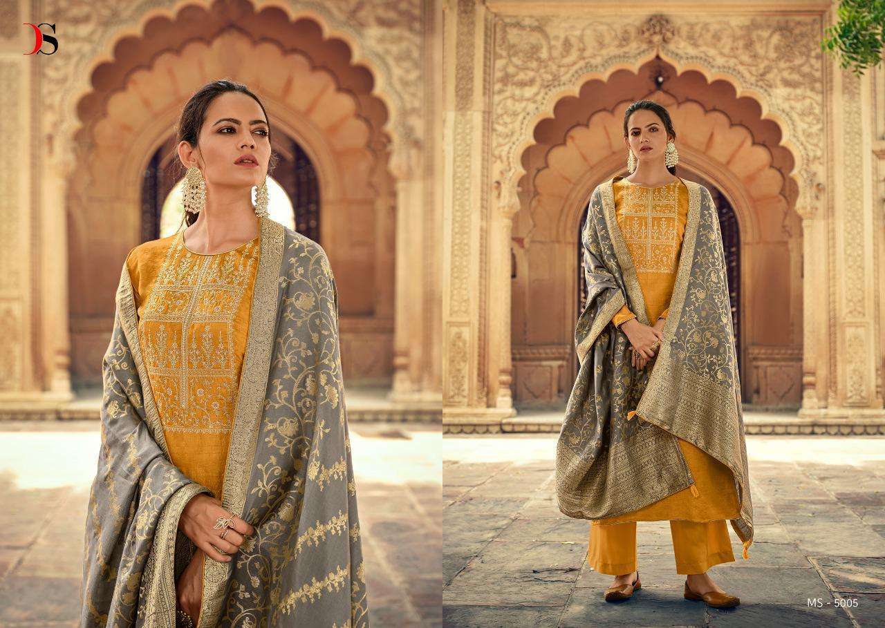 Deepsy  Monalisa Vol 5 Silk With Embroidery Work Salwar Suits Catalog