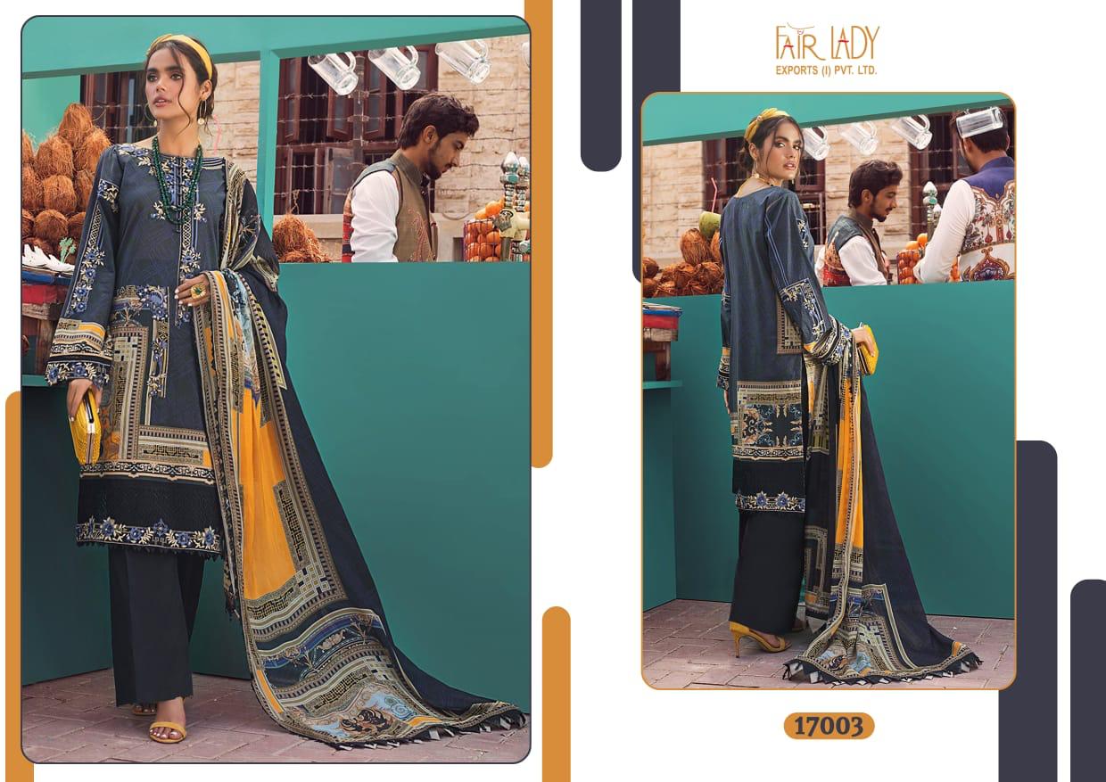 Fair Lady Ayesha Zara Designer Cotton Embroidery Pakistani Salwar Suits Catalog