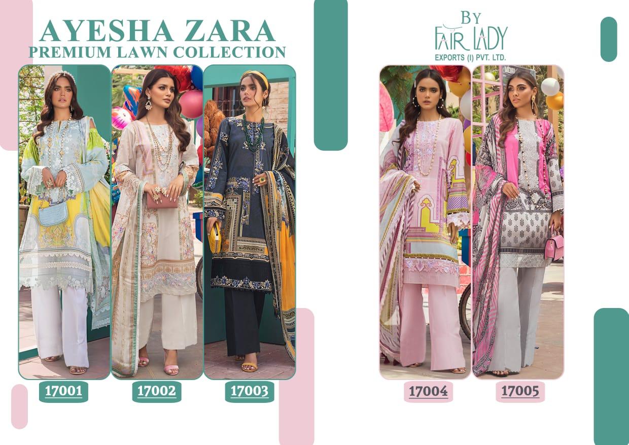 Fair Lady Ayesha Zara Designer Cotton Embroidery Pakistani Salwar Suits Catalog