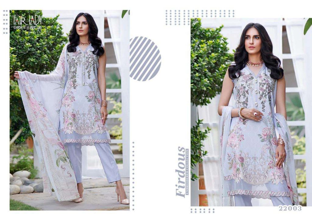 Fair Lady Firdous Embroidered Collection Digital Print Pakistani Suits Catalog