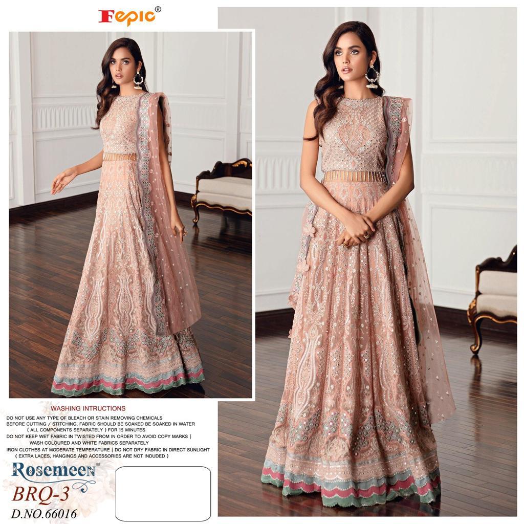 Fepic Rosemeen Brq  Vol 3 Designer Georgette Pakistani Style Salwar Suits Catalog