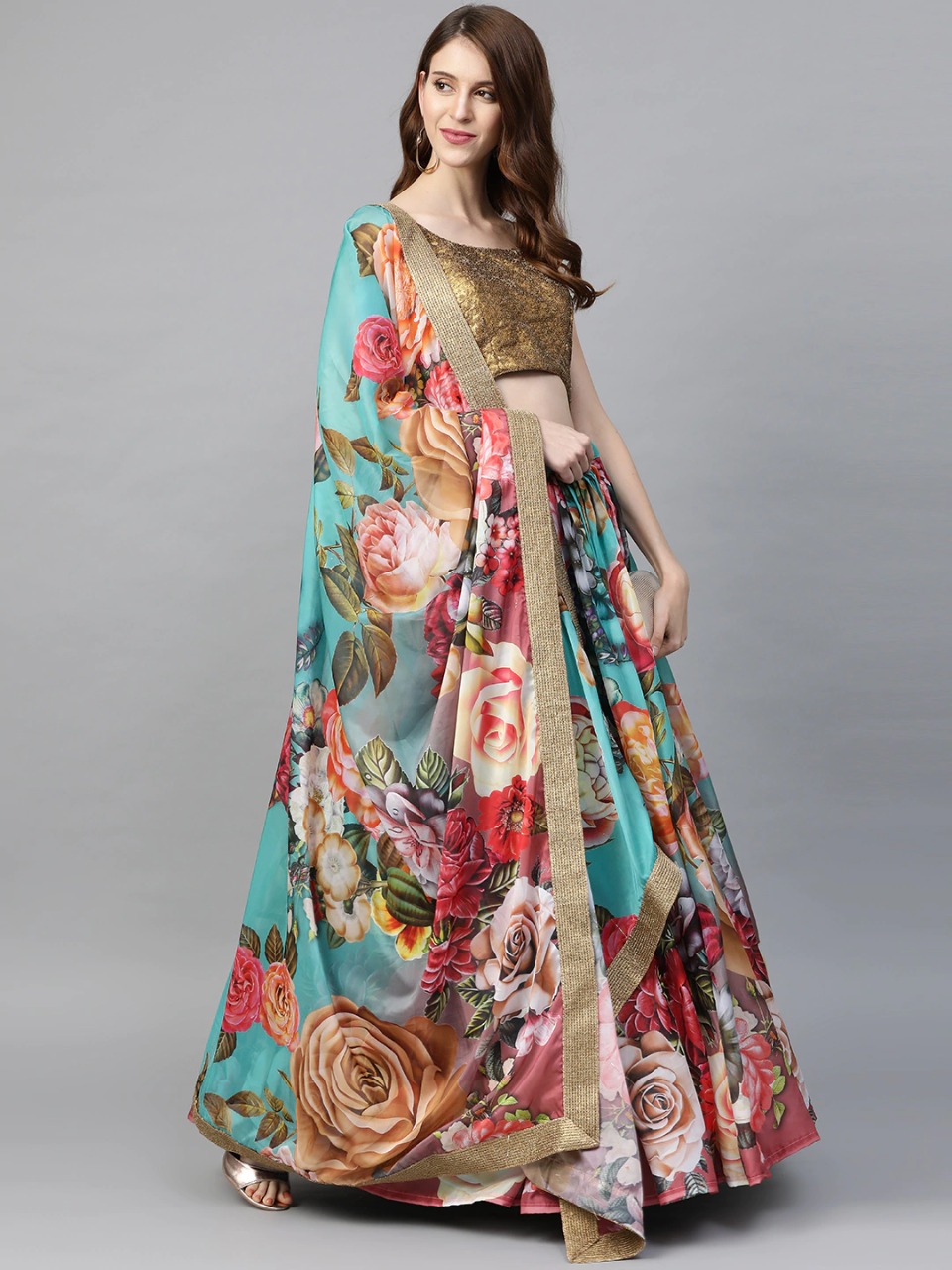 Floral Premium  Multi-color Womens Lehenga Choli Collection