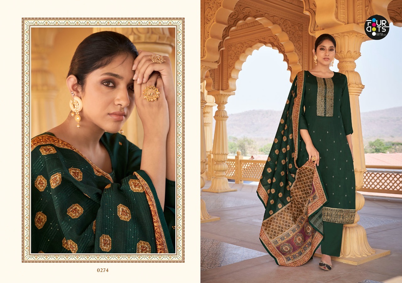 Four Dots Preyasi Designer Embroidery Ethnic Wear Salwar Suits Catalog