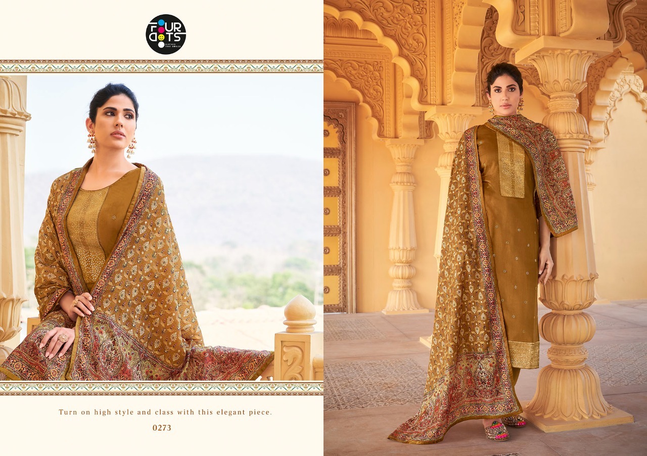 Four Dots Preyasi Designer Embroidery Ethnic Wear Salwar Suits Catalog