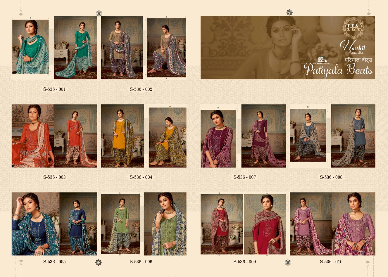 Harshit  Patiyala Beats  Designer Dress Material Catalog