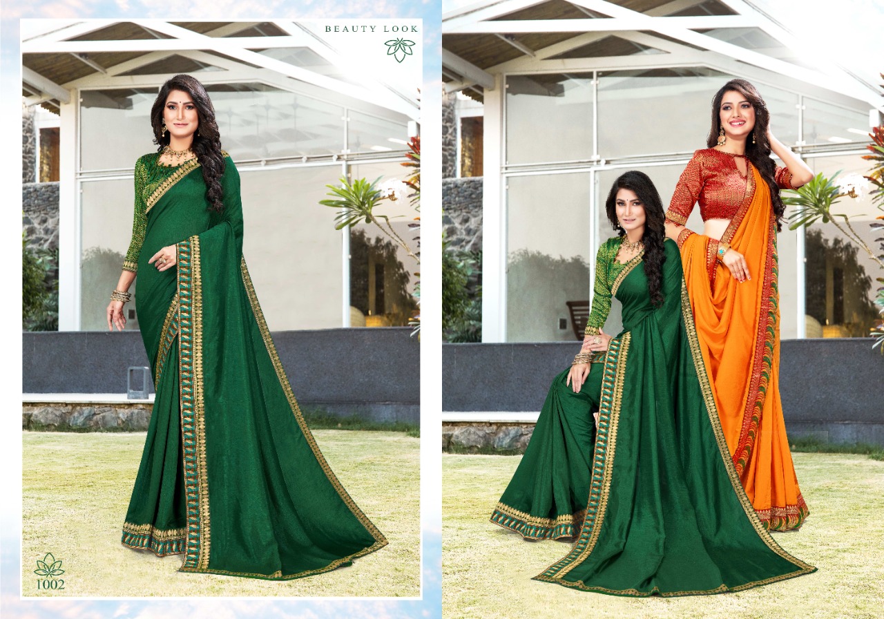 Ranjna Unlimited Fancy Border Blouse Fastive Wear Saree Collection