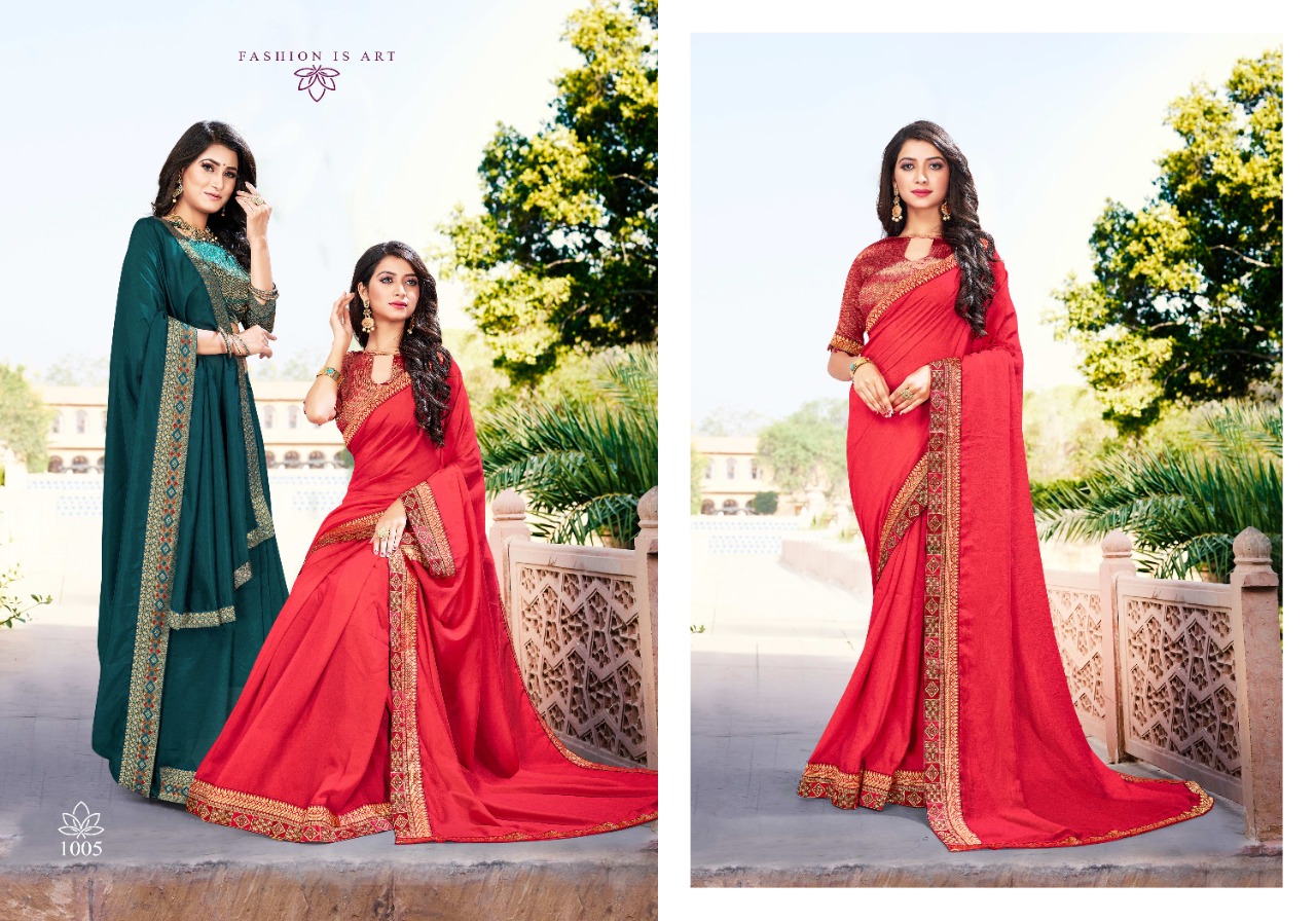 Ranjna Unlimited Fancy Border Blouse Fastive Wear Saree Collection