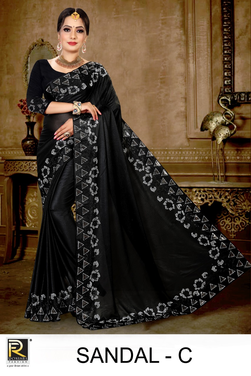 Ranjna Sandal Siroski Work Traditional Wear Saree Collection