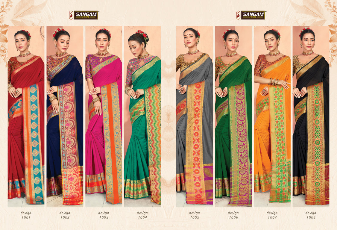 Sangam Presents Cuttacki Handloom Cotton Sarees