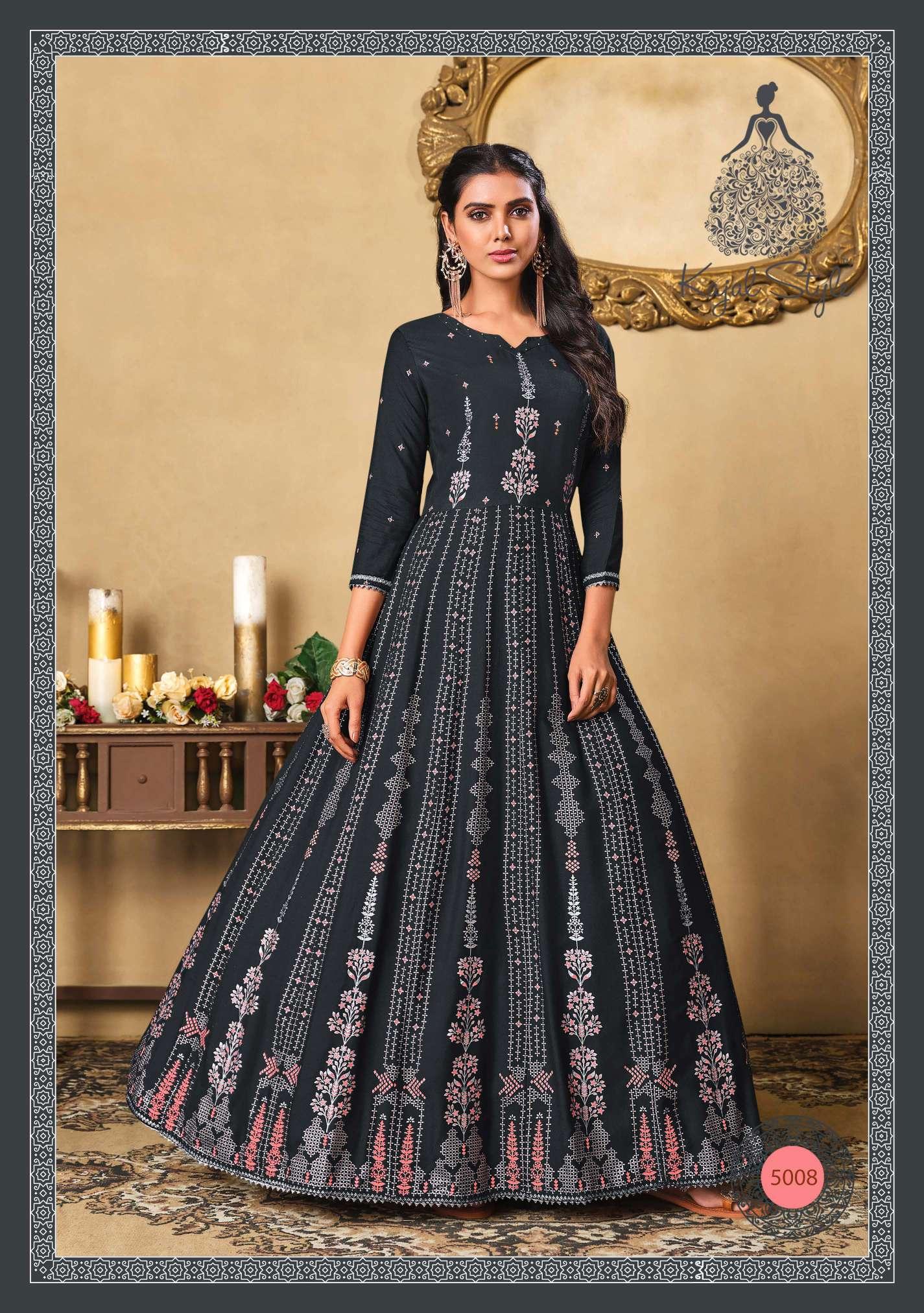 Kajal Style Fashion Colorbar  Vol 5 Fancy Wear Embroidery Work Ladies Gown  Kurti Catalog