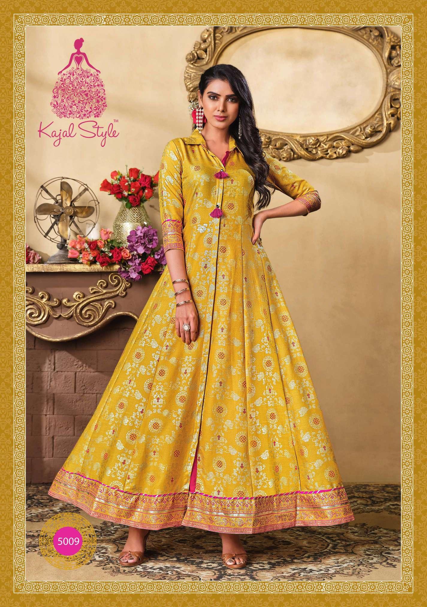 Kajal Style Fashion Colorbar  Vol 5 Fancy Wear Embroidery Work Ladies Gown  Kurti Catalog