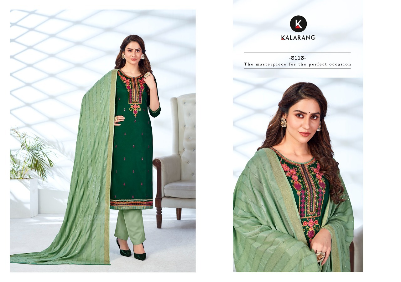 Kalarang Saloni Vol 7 Fancy Cotton Embroidery Salwar Suits Catalog