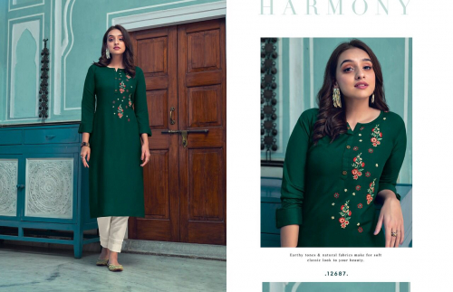Kalaroop Lily  Vol 20 Rayon Fancy Embroidery Kurti Catalog
