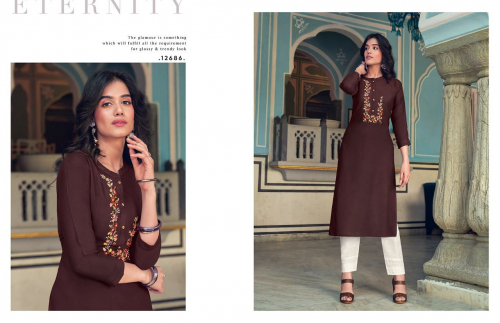 Kalaroop Lily  Vol 20 Rayon Fancy Embroidery Kurti Catalog