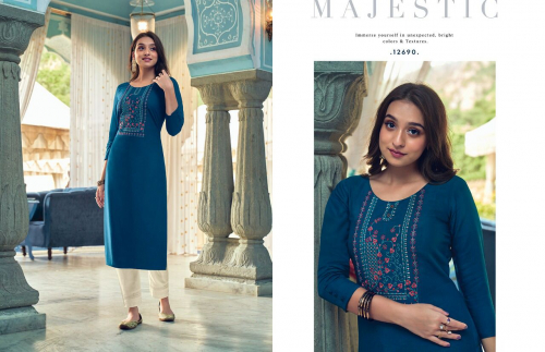 Kalaroop Lily  Vol 20 Rayon Fancy Embroidery Kurti Catalog