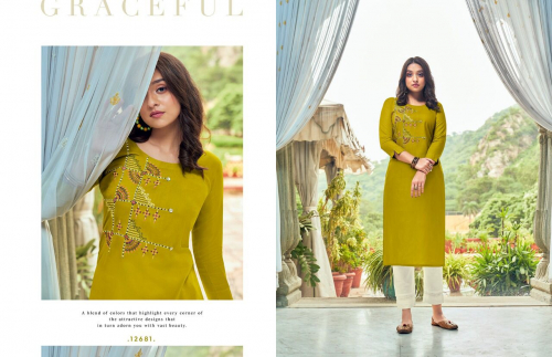 Kalaroop Lily  Vol 20 Rayon Fancy Embroidery Kurti Catalog