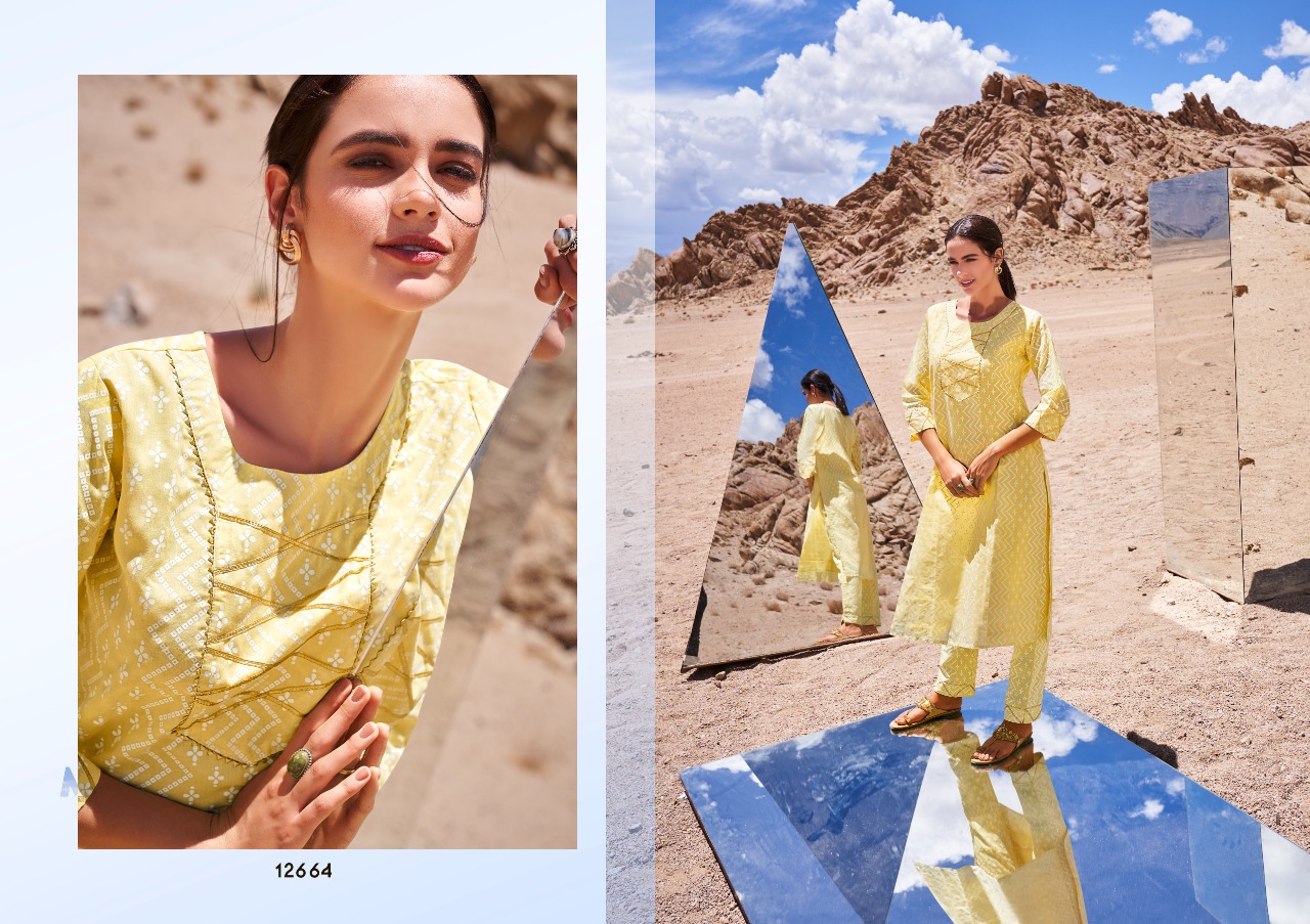 Kalaroop Mirror Designer Cotton Kurti With Pant  Catalog