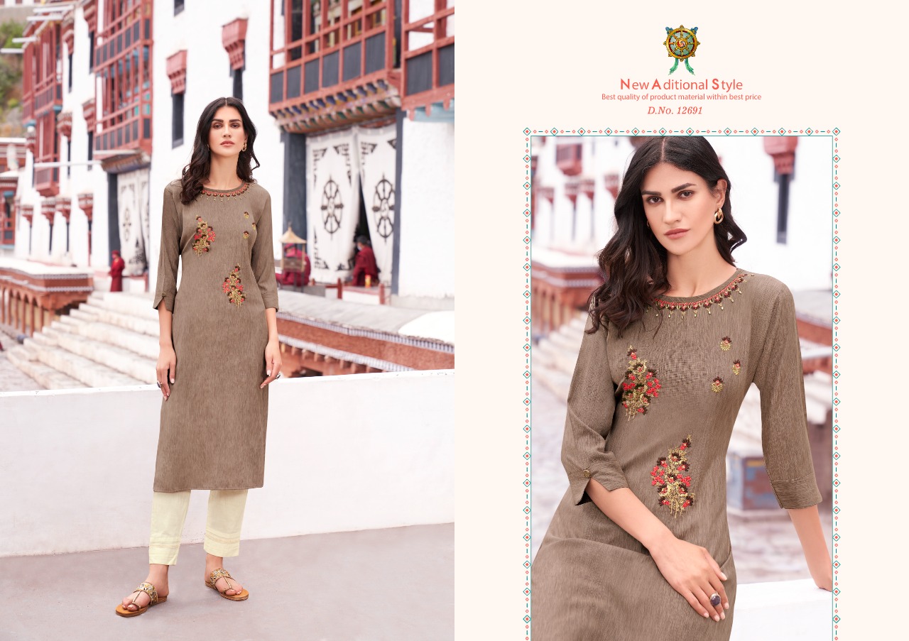 Kalaroop Nexon Rayon Fancy Embroidery Kurti Catalog