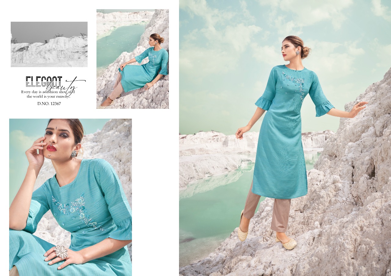 Kalaroop Omega Rayon Designer Kurti Catalog