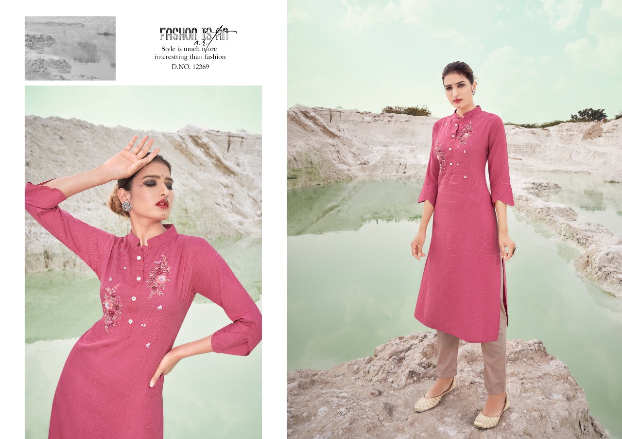 Kalaroop Omega Rayon Designer Kurti Catalog