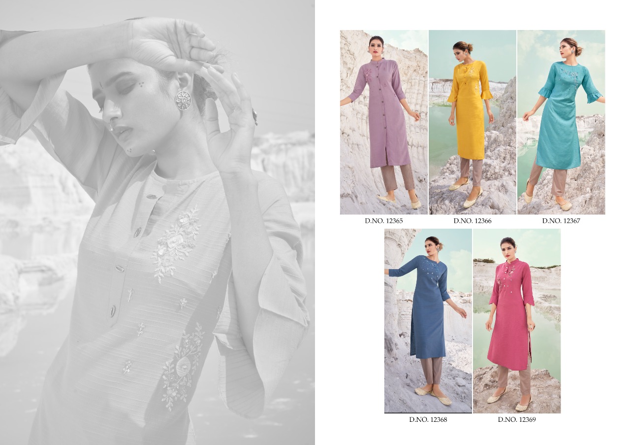 Kalaroop Omega Rayon Designer Kurti Catalog