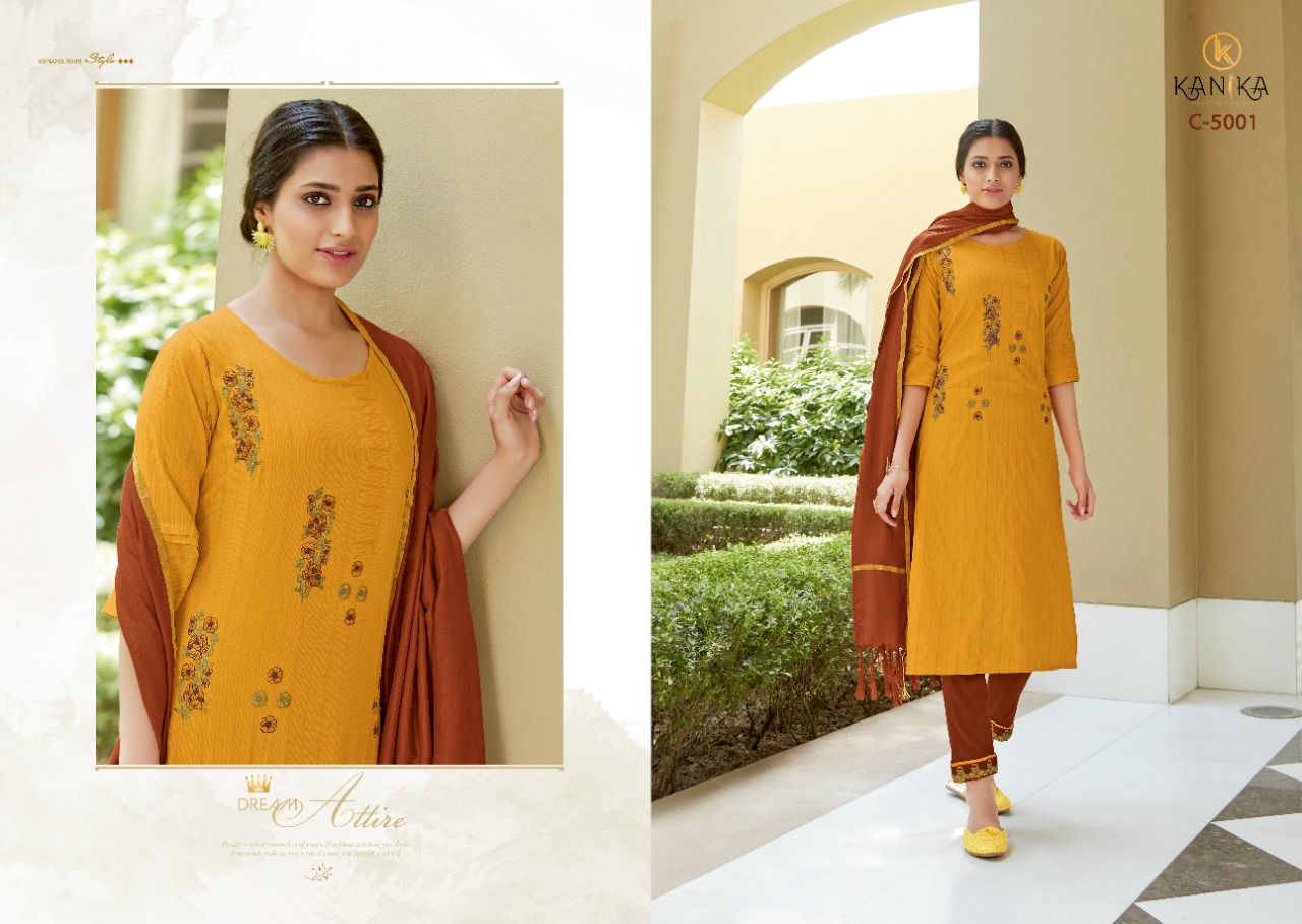Kanika Charlie Designer Rayon Embroidery Ready-made Catalog