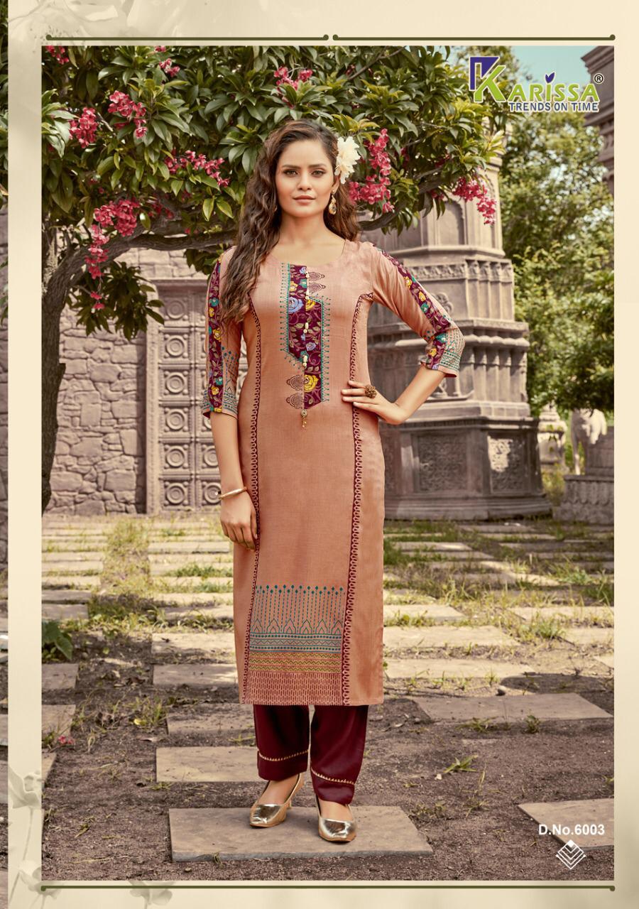 Karissa Rich Girl  Vol 6 Rayon Designer Kurti Catalog