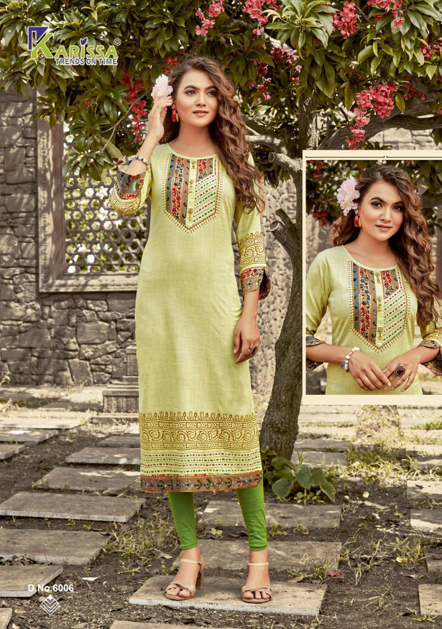 Karissa Rich Girl  Vol 6 Rayon Designer Kurti Catalog
