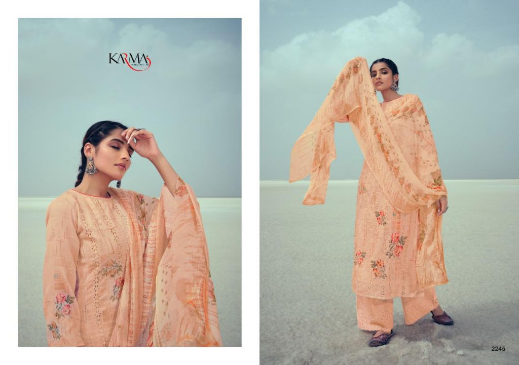 Karma Zebaish Vol 3 Ethnic Wear Fancy Dress Material Catalog